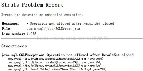 operation not allowed after resultset closed|jdbc Operation not allowed after ResultSet closed .